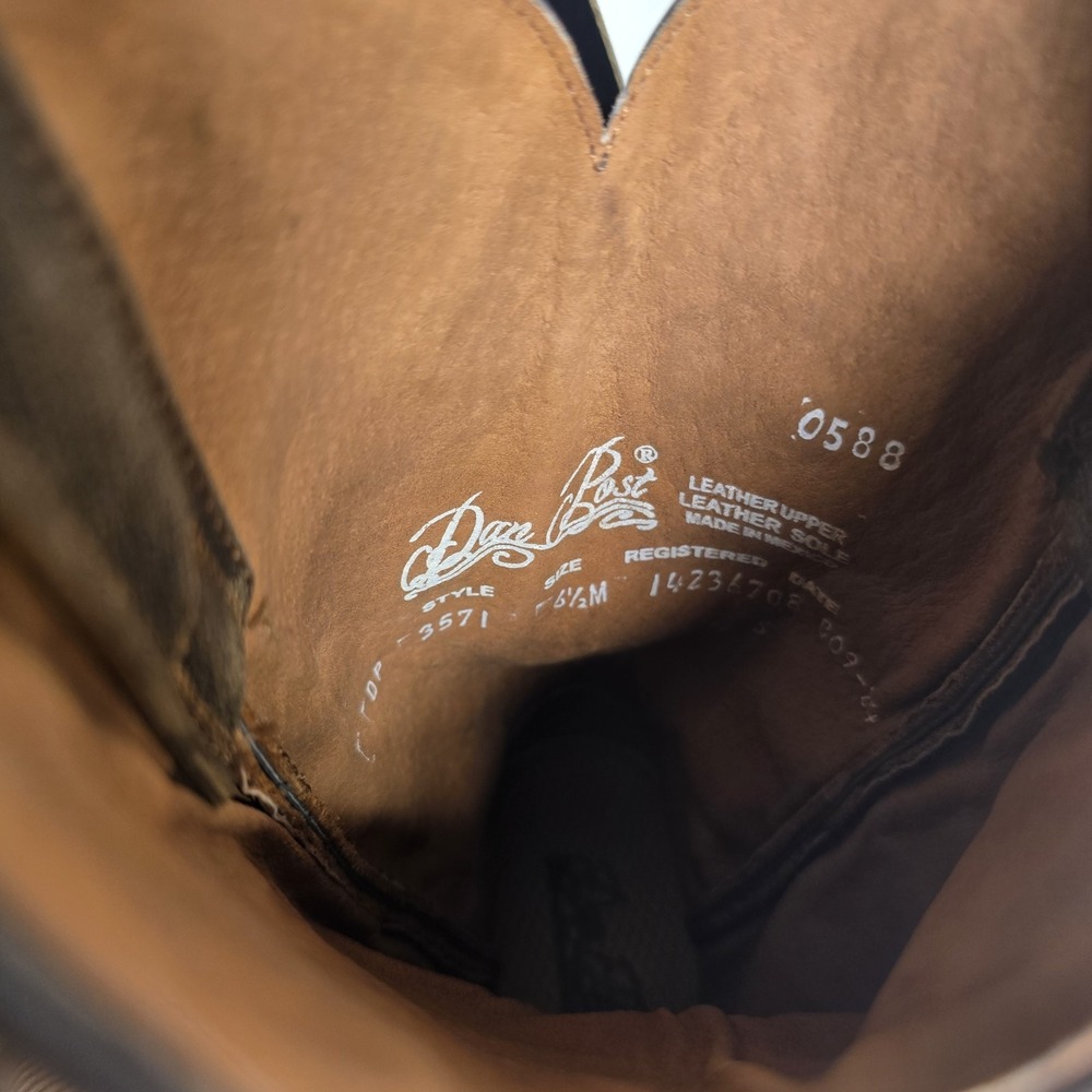 Dan Post Womens Leather Western Cowboy Boots Brown‎ Distressed Size 6.5 M - Picture 8 of 8